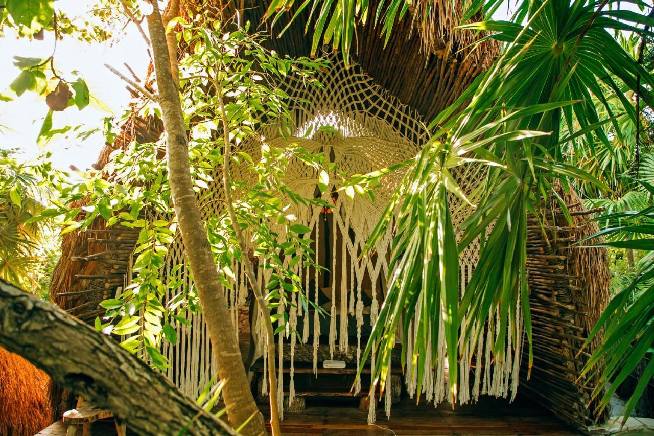 Ikal Tulum Hotel Dış mekan fotoğraf A hammock in a jungle
