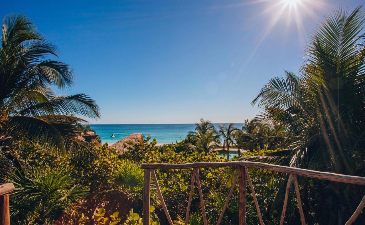 Ikal Tulum Hotel Dış mekan fotoğraf View of the beach from the hotel